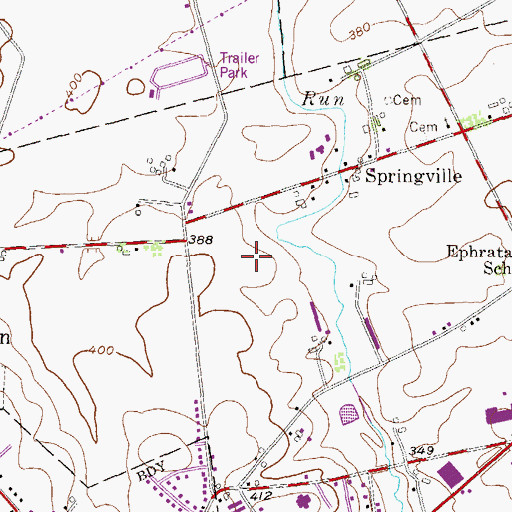 Topographic Map of F P Farm, PA