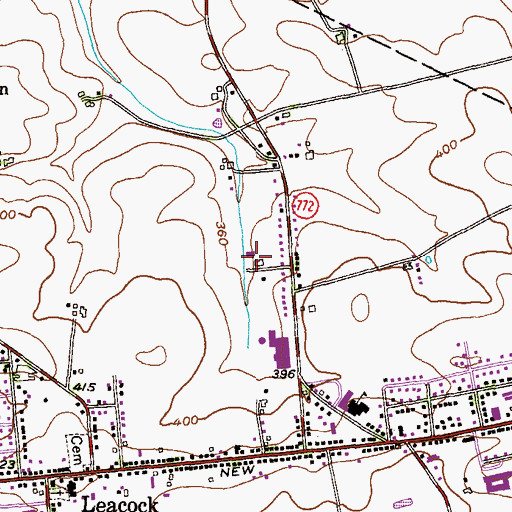 Topographic Map of Glenbrook Road Farm, PA