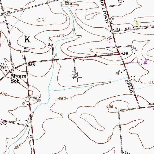 Topographic Map of Mar R Farms, PA