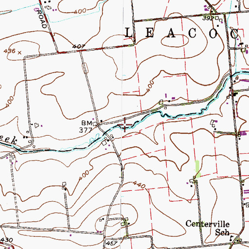 Topographic Map of King Ridge Farm, PA