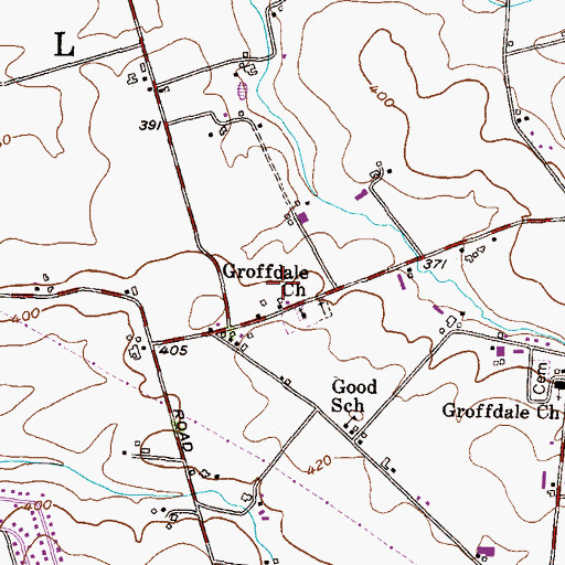 Topographic Map of Zimmerman Livestock Farm, PA