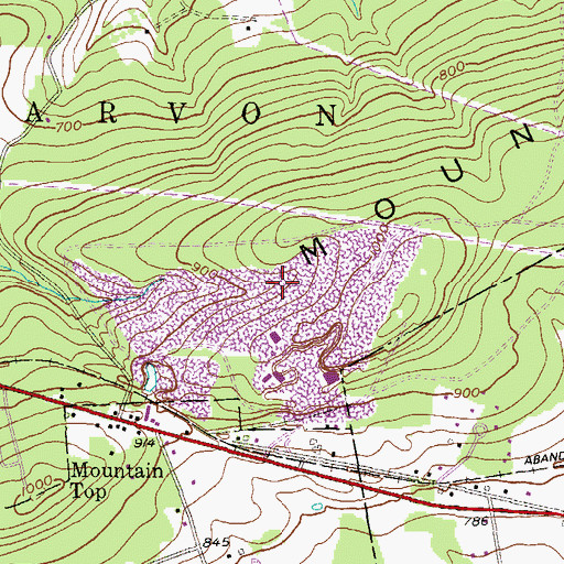 Topographic Map of Lanchester Landfill, PA