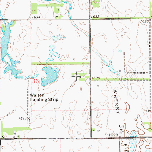 Topographic Map of Diamond U Stock Farm, KS