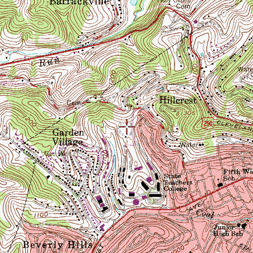 Topographic Map of Duvall-Rosier Field, WV