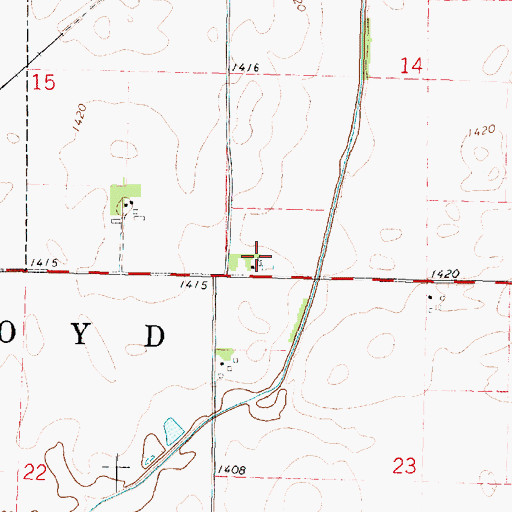 Topographic Map of Powell Farm, IA