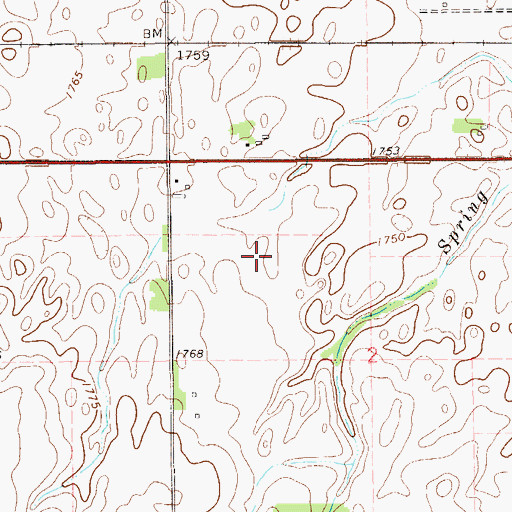 Topographic Map of Sieker Farms, KS