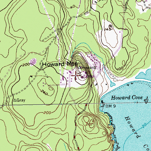 Topographic Map of Downeast Correctional Facility, ME
