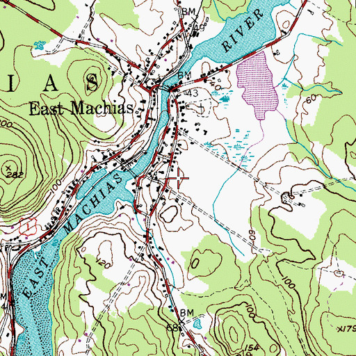 Topographic Map of Washington Academy, ME