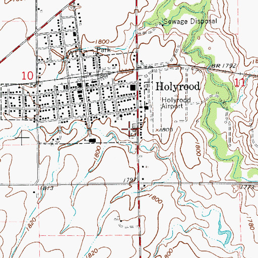 Topographic Map of Saint Paul's United Church of Christ Cemetery, KS
