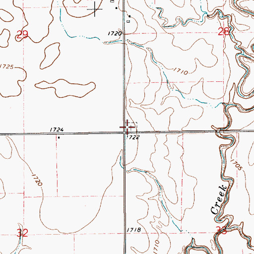 Topographic Map of Wesley Chapel Cemetery, KS