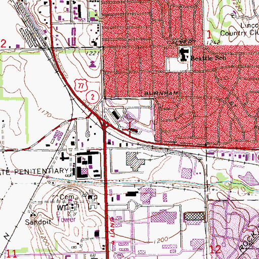 Topographic Map of Nebraska State Patrol Headquarters, NE