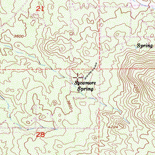 Topographic Map of Sycamore Spring, CA