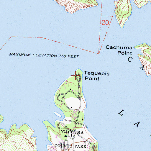 Topographic Map of Tequepis Point, CA