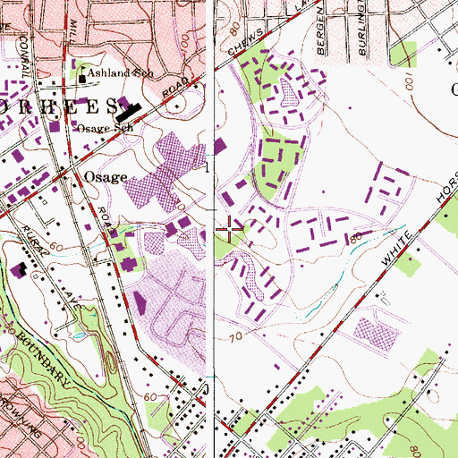 Topographic Map of Echelon Towers, NJ