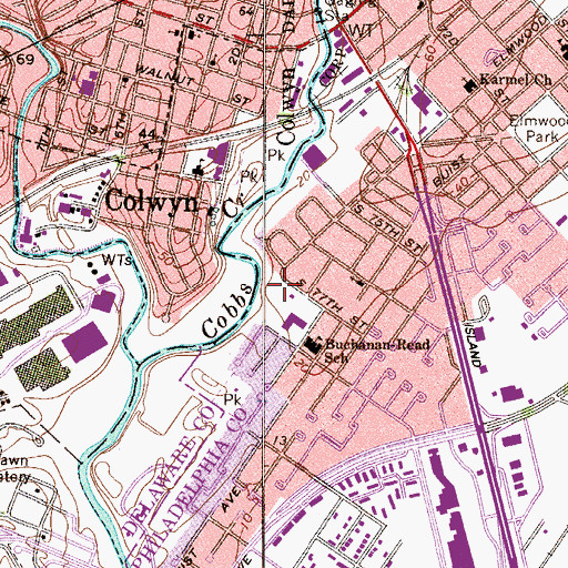 Topographic Map of Cibotti Playground, PA