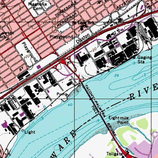 Topographic Map of Lardner Point, PA