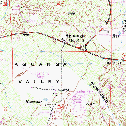 Topographic Map of Tule Creek, CA
