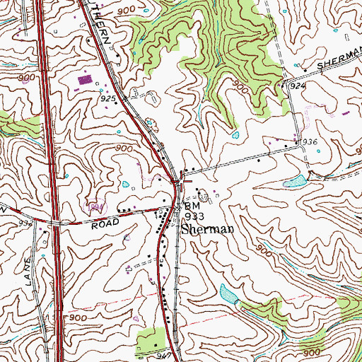 Topographic Map of Poison Spring (historical), KY