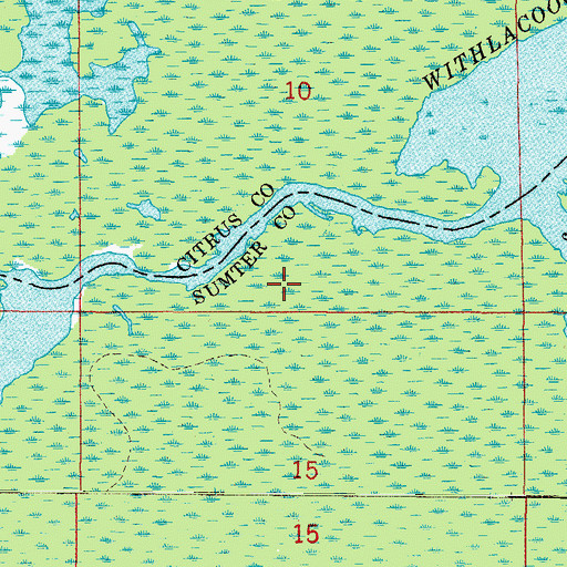 Topographic Map of Shell Island, FL