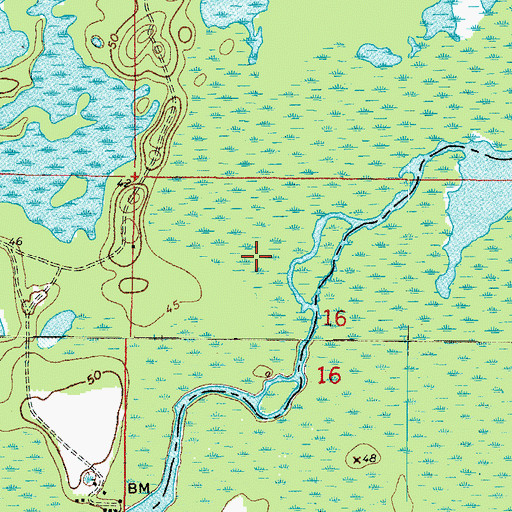 Topographic Map of Board Island, FL