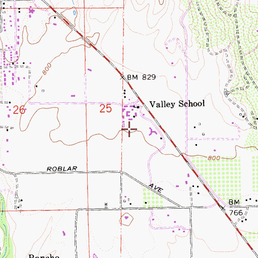 Topographic Map of Dunn School, CA