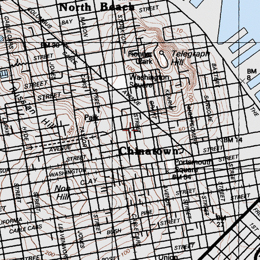 Topographic Map of Liberty Theatre (historical), CA