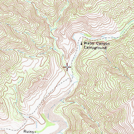 Topographic Map of Water Canyon, CA