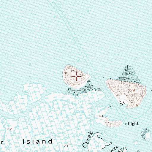 Topographic Map of Bamboo Island, NY