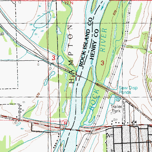 Topographic Map of Argillo Creek, IL