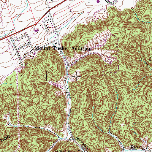 Topographic Map of Clark Cemetery, TN