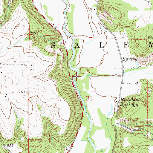 Topographic Map of Spring Brook, WI
