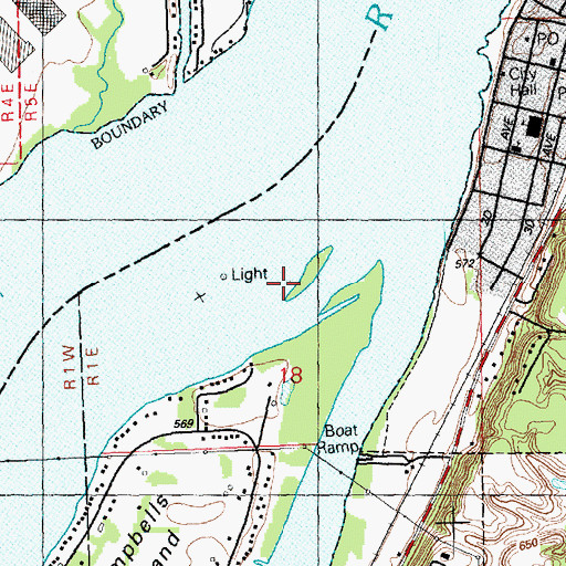 Topographic Map of Kay Island, IL