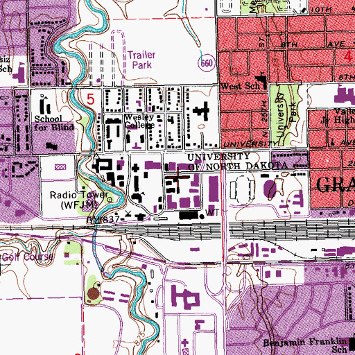 Topographic Map of McCannel Hall, ND