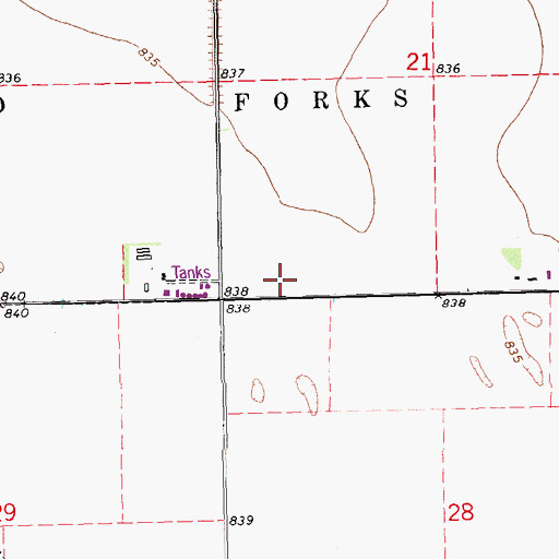 Topographic Map of Grand Forks Area Career and Technology Center, ND