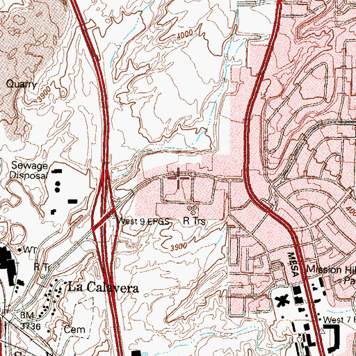 Topographic Map of El Paso County Constable's Office Precinct 1, TX