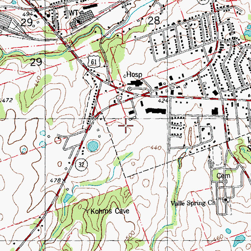 Topographic Map of Sainte Genevieve County Sheriff's Office, MO