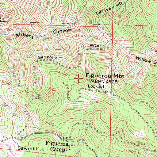 Topographic Map of Cumbre Recreation Site, CA