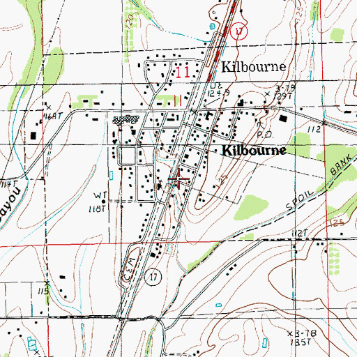 Topographic Map of Kilbourne Village Police Department, LA
