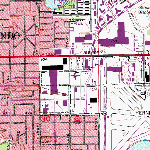 Topographic Map of Orlando Police Department - Northeast Community Office, FL
