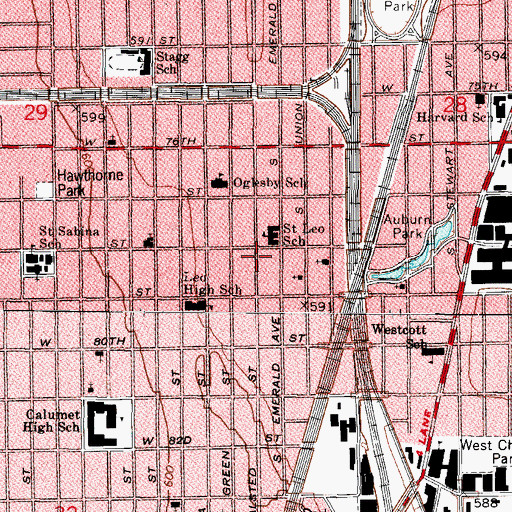 Topographic Map of Chicago Police Department, IL