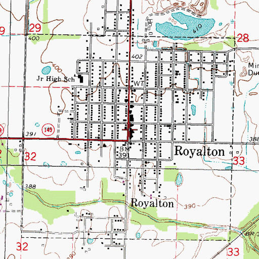 Topographic Map of Royalton Police Department, IL