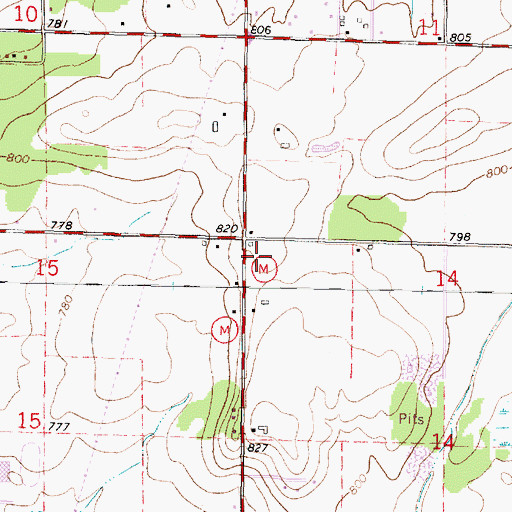 Topographic Map of Winneconne Town Police Department, WI