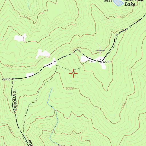 Topographic Map of Eightmile Camp, CA