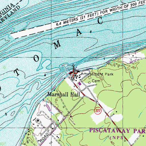 Topographic Map of Marshal Point, MD