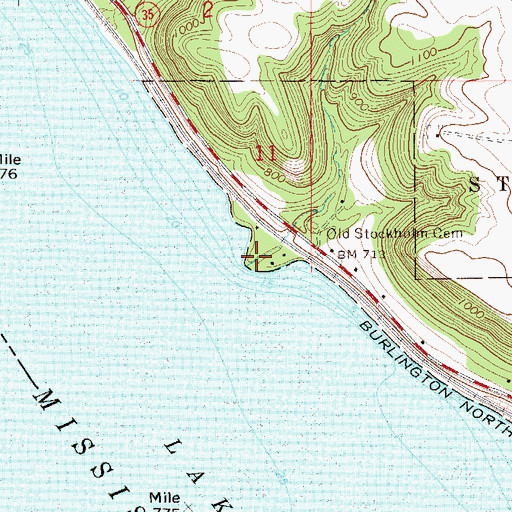 Topographic Map of Erickson Point, WI