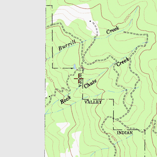 Topographic Map of Waseck, CA