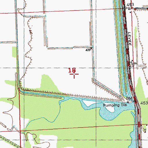 Topographic Map of Emiquon National Wildlife Refuge, IL