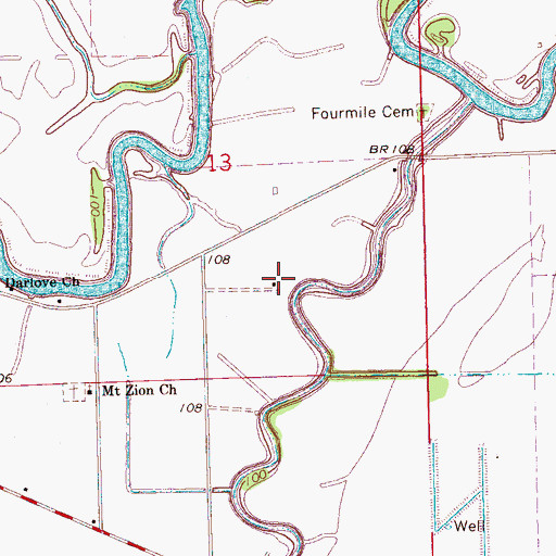 Topographic Map of Holt Collier National Wildlife Refuge, MS