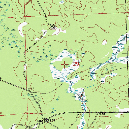 Topographic Map of Kirtlands Warbler Wildlife Management Area, MI