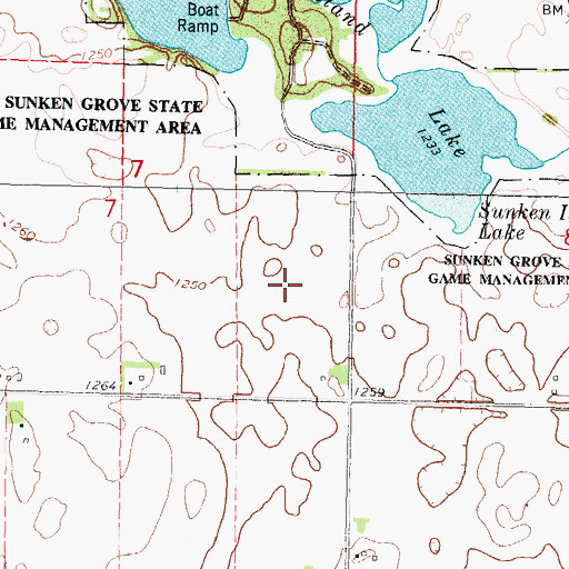 Topographic Map of Pocahontas County Waterfowl Production Area, IA